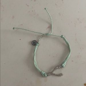 Puravida mint green adjustable wishbone bracelet